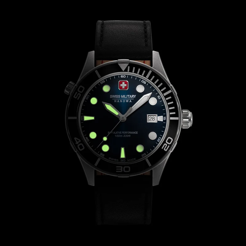 Swiss Military Hanowa Phoenix SMWGH0004001-SET Herrenuhr Blau • Saphirglas • 4-in-1 Set