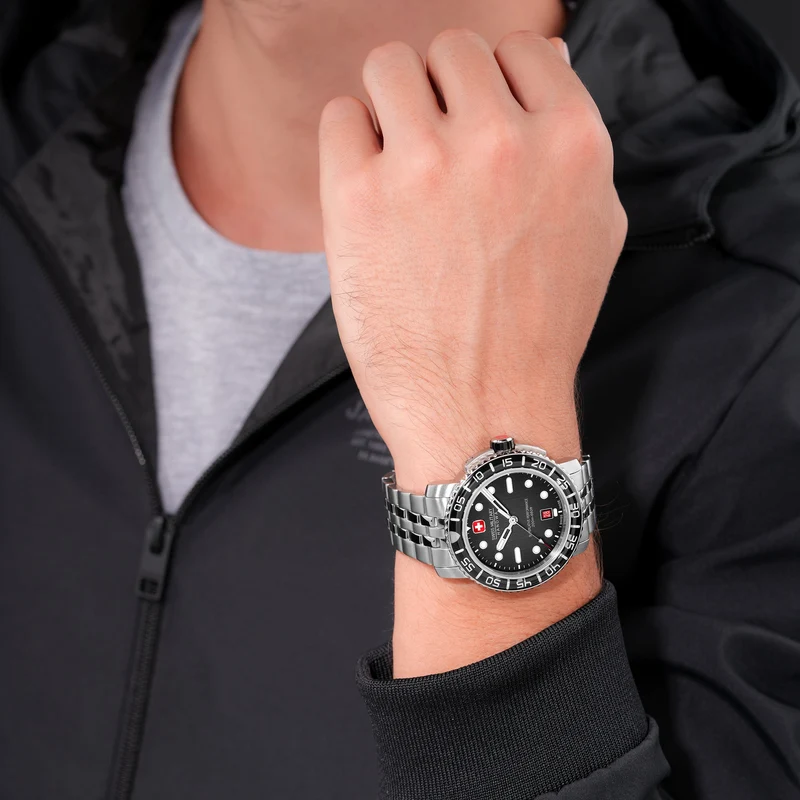 Swiss Military Hanowa Black Marlin SMWGH0001702 Herren • Saphirglas • 20 Bar Wasserdicht