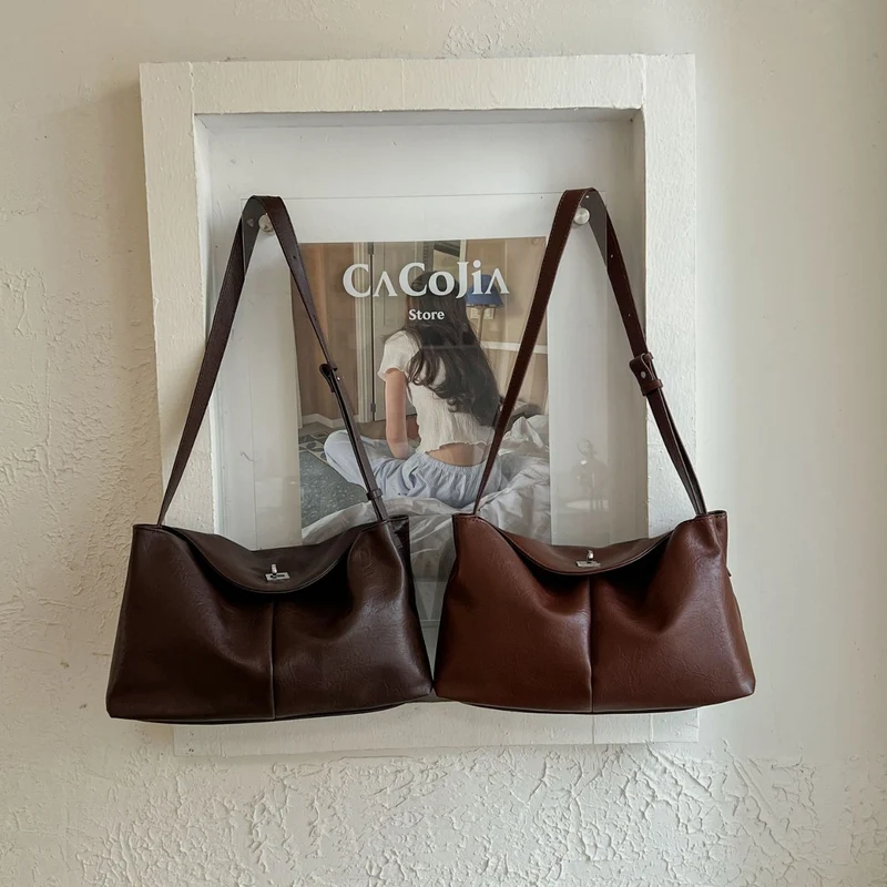 Minimalistische Leder Schultertasche