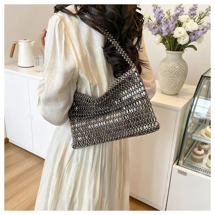 Metallnetz Abend Clutch