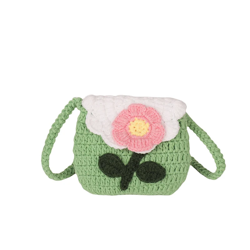 Häkelblumen-Detail-Handtasche