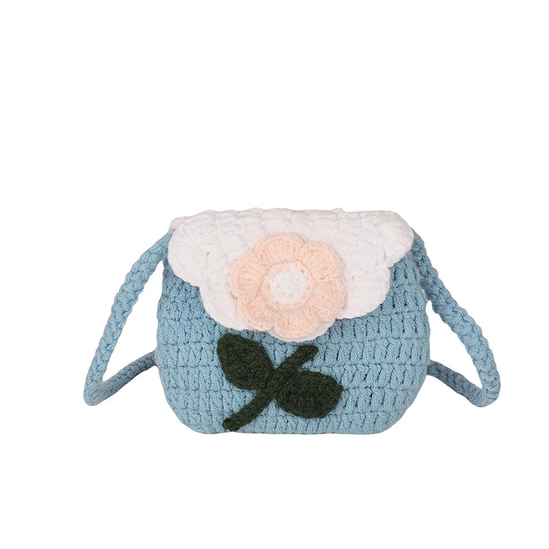 Häkelblumen-Detail-Handtasche