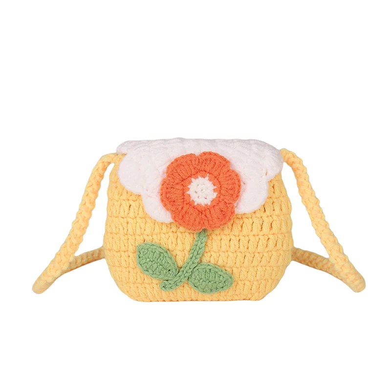 Häkelblumen-Detail-Handtasche
