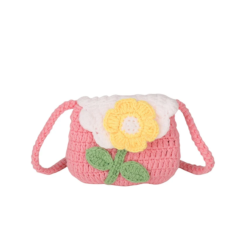 Häkelblumen-Detail-Handtasche
