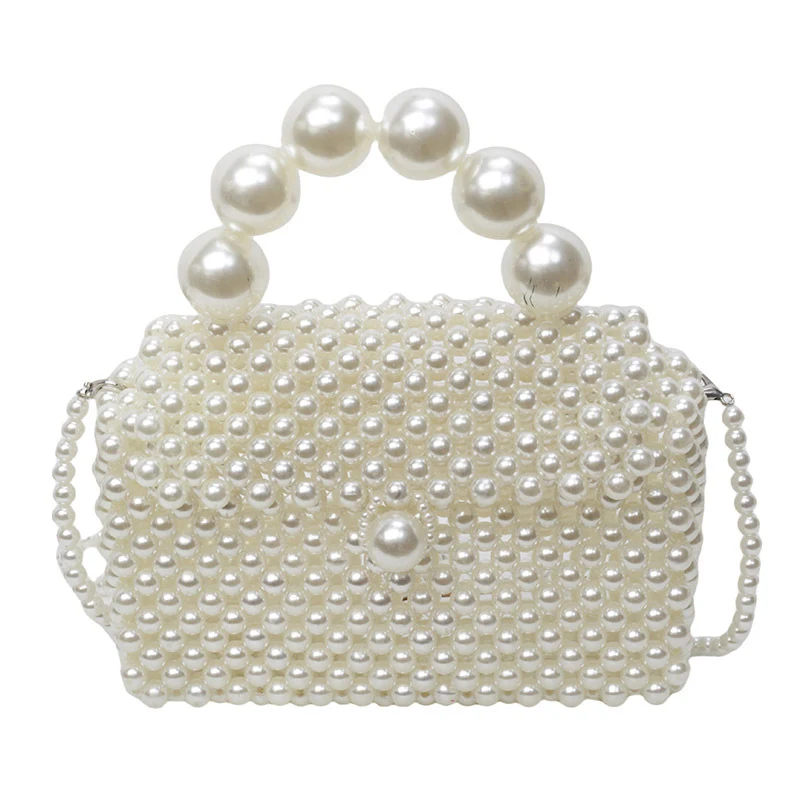 Perlenverzierte Abendhandtasche