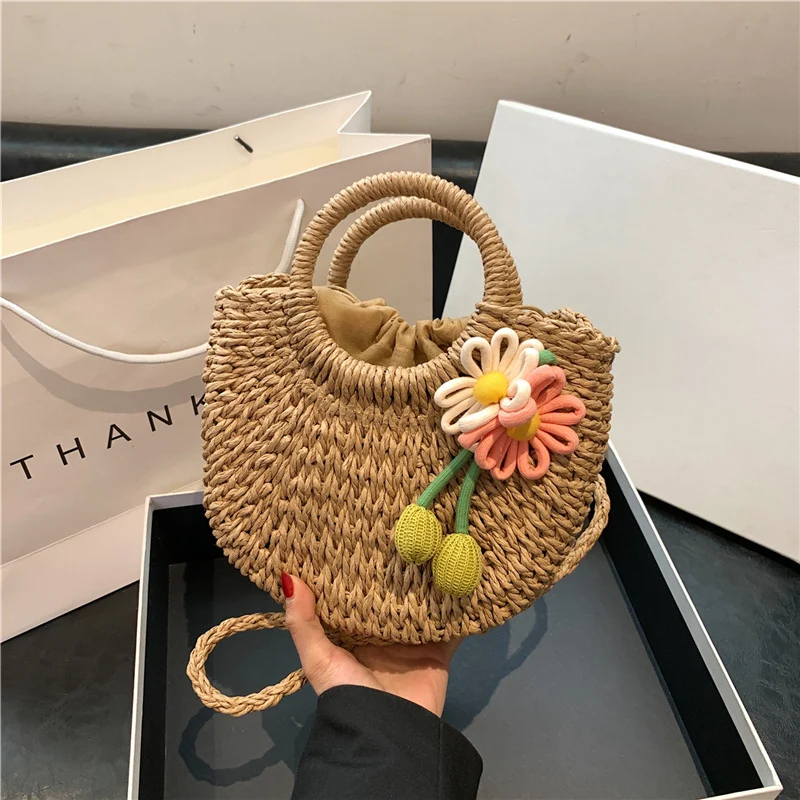 Handgefertigte Geflochtene Strohtasche