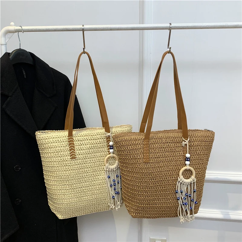 Handgefertigte Strohtasche