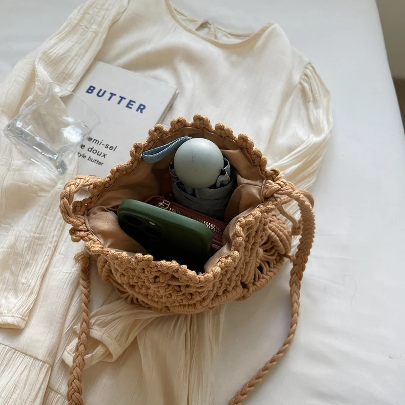 Handgefertigte Makramee Schultertasche