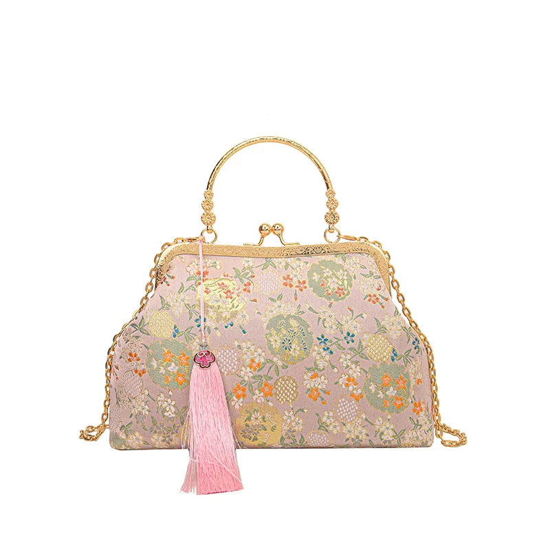 Floral gestickte Abend-Clutch