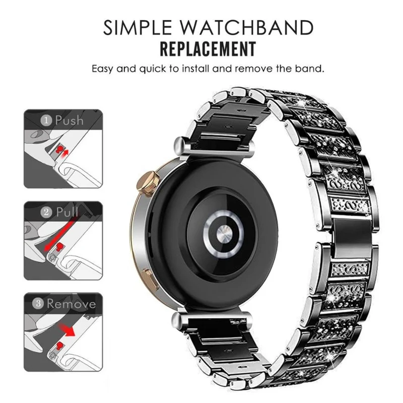 Absolut Bequem Nokia Steel HR / Withings Steel HR (36mm) Strass Universell Armband