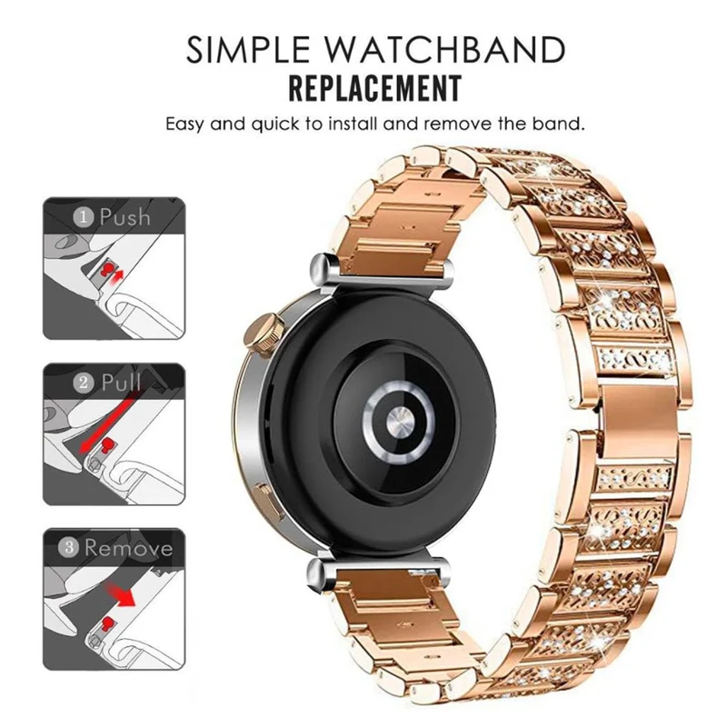 Absolut Bequem Nokia Steel HR / Withings Steel HR (36mm) Strass Universell Armband