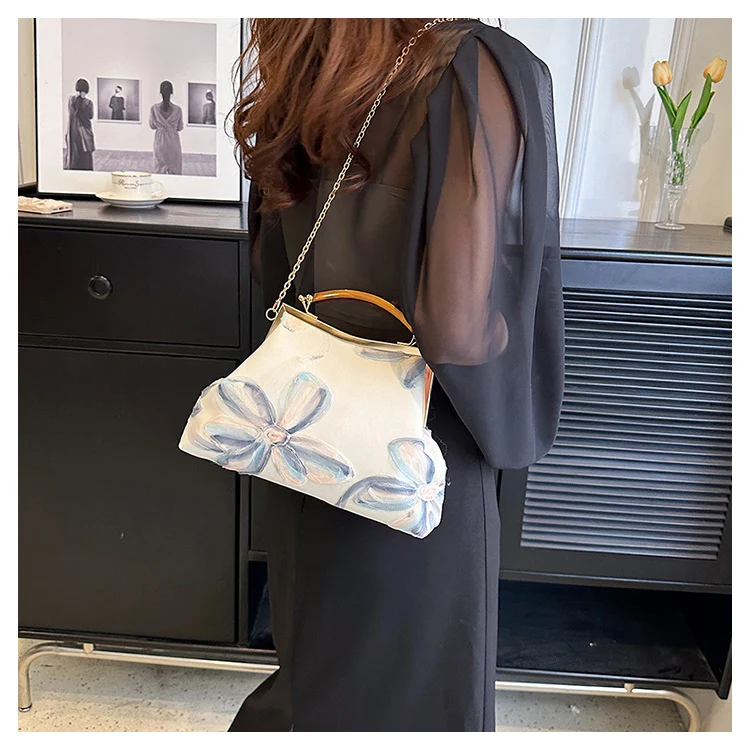 Bestickte florale Handtasche