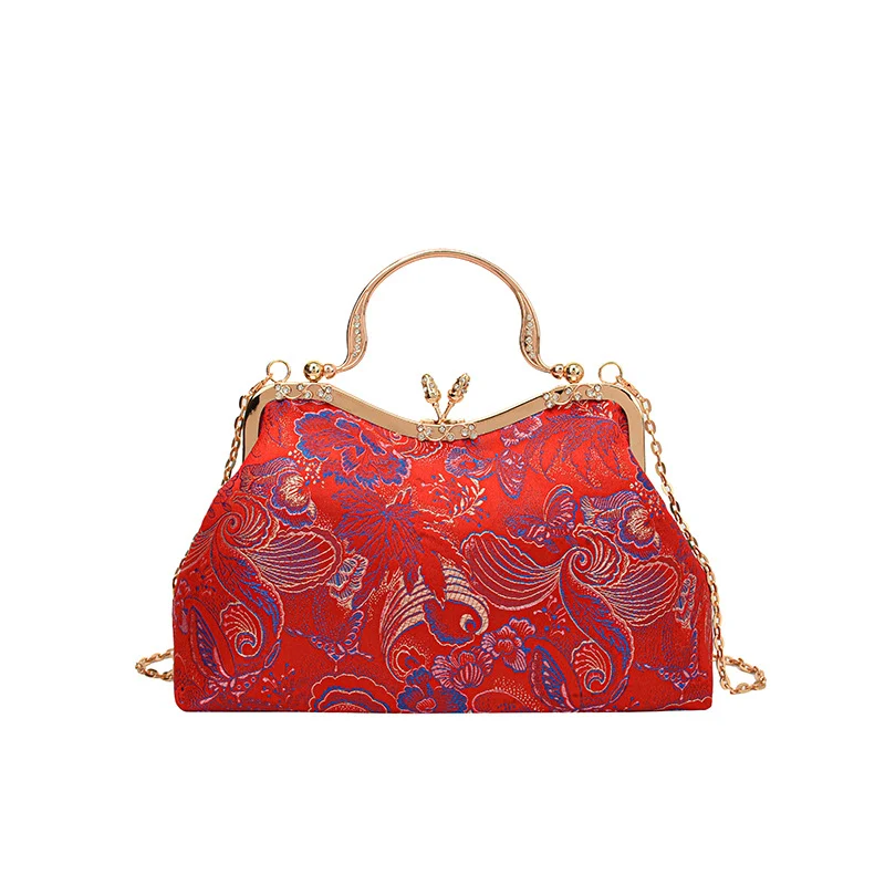 Elegante Vintage Blumen Clutch Tasche
