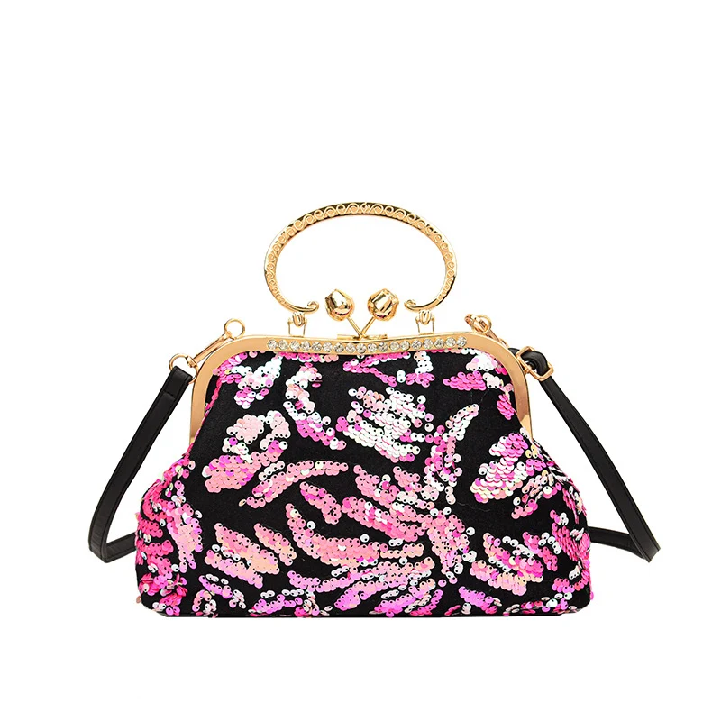 Elegante Pailletten Abendtasche