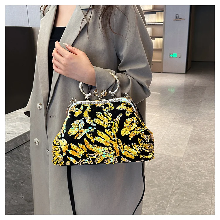 Elegante Pailletten Abendtasche