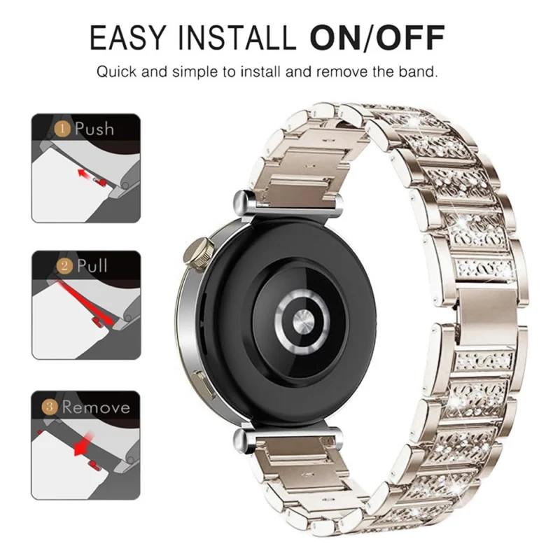 Megastark Huawei Watch GT 5 Pro 42mm / Huawei WATCH GT 5 41 mm Strass Universell Armband