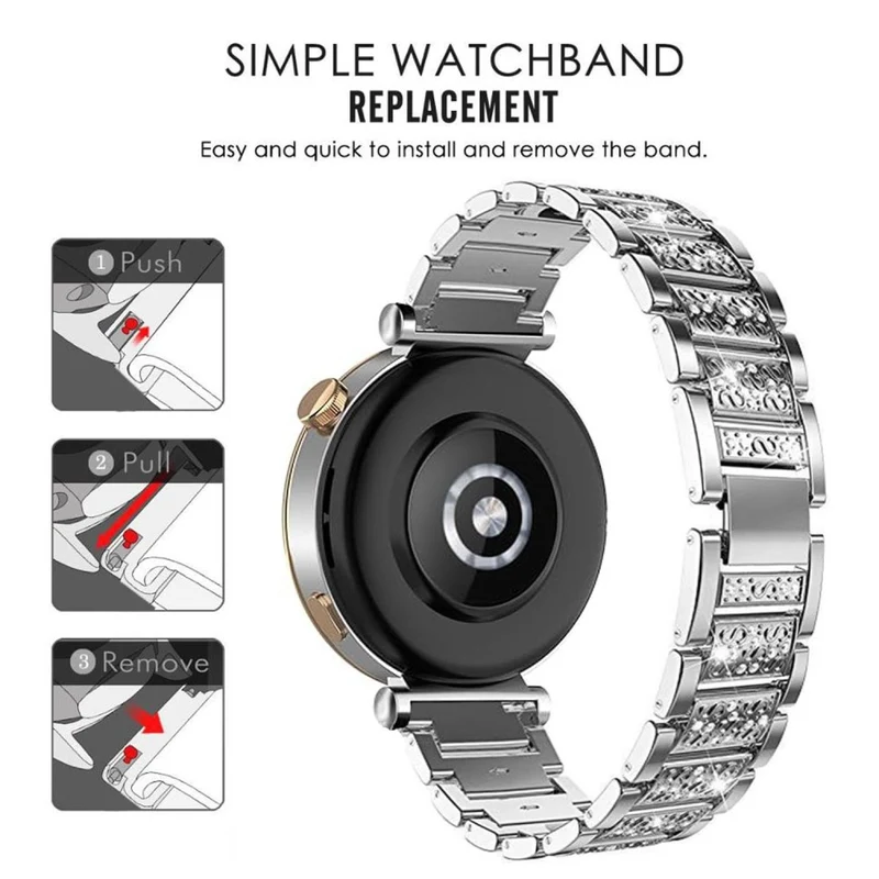 Megastark Huawei Watch GT 5 Pro 42mm / Huawei WATCH GT 5 41 mm Strass Universell Armband