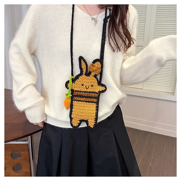 Spaß Häkelkaninchen Tasche