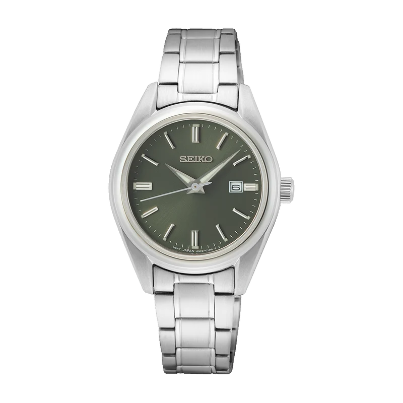 Seiko Conceptual Series SUR533P1 Damenuhr Graugrün • Saphirglas • 10 ATM Wasserdicht