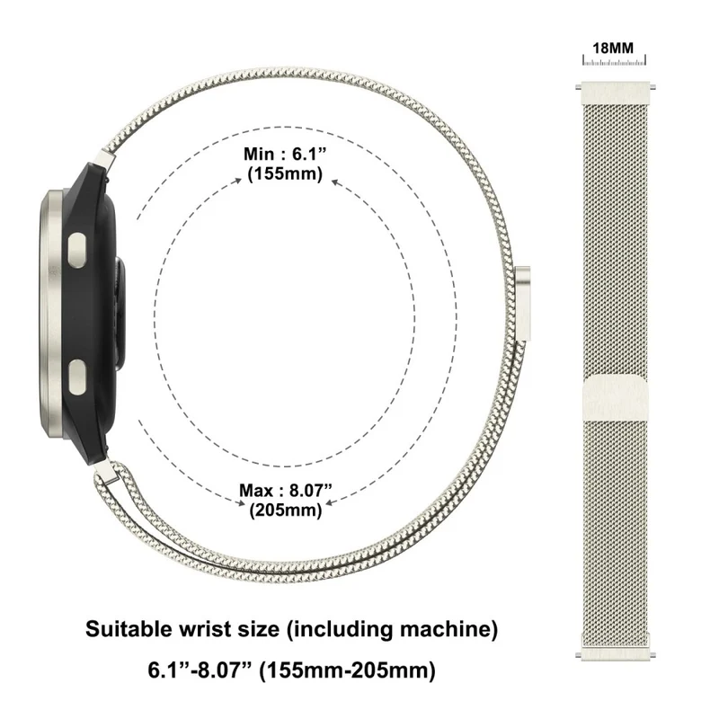 Super Haltbar Huawei Watch GT 5 Pro 42mm / Huawei WATCH GT 5 41 mm Metall Universell Armband