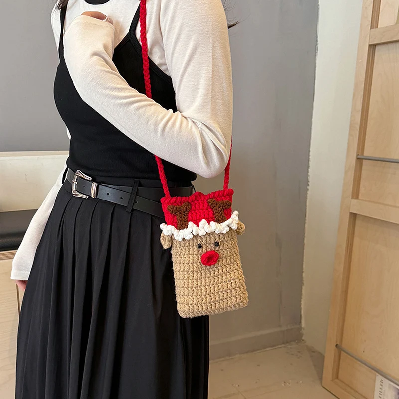 Häkelte Weihnachtsmann-Themen Mini Tasche