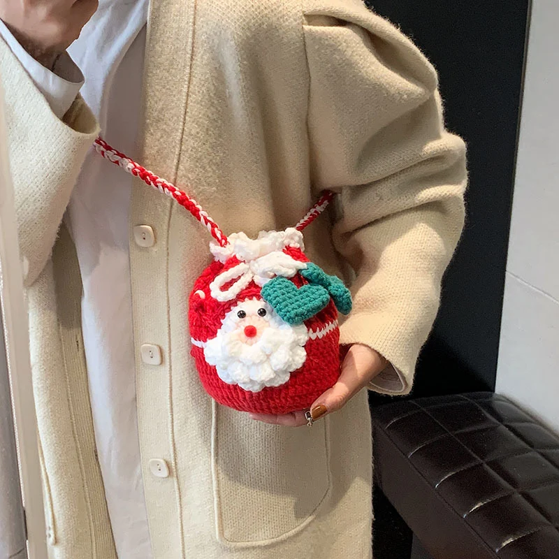 Häkel Weihnachtsmann-Themen Mini Rucksack