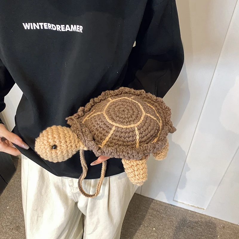 Niedlicher Plüsch-Schildkröten-Mini-Rucksack
