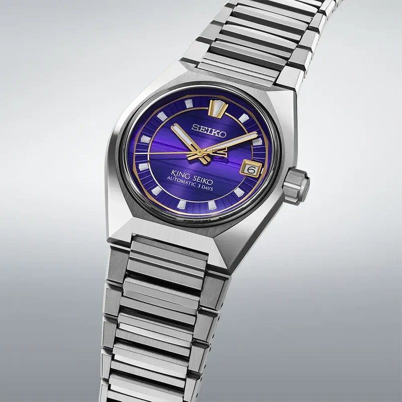 King Seiko Vanac SLA083 Herrenuhr Lila • Automatikwerk Kaliber 8L45 • Saphirglas