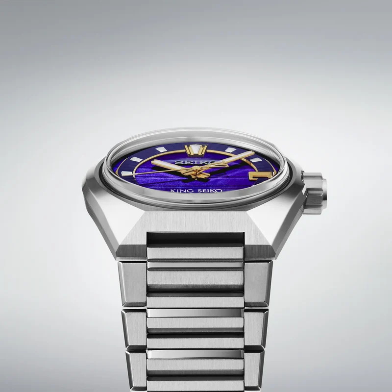 King Seiko Vanac SLA083 Herrenuhr Lila • Automatikwerk Kaliber 8L45 • Saphirglas