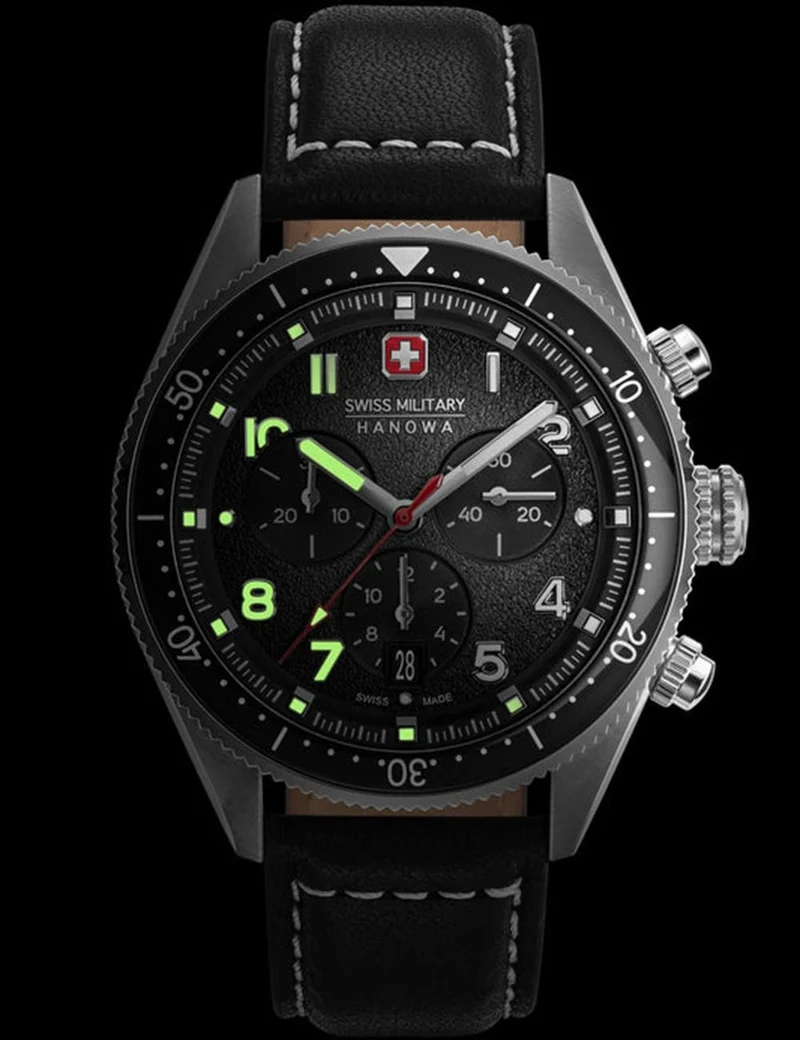 Swiss Military Hanowa Greyhound Chrono SMWGC0003801 Herrenuhr • Chronograph • 10 ATM Wasserdicht