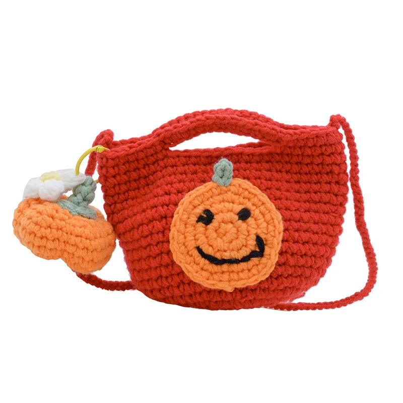 Verspielt Kürbis-Themen Häkel-Handtasche
