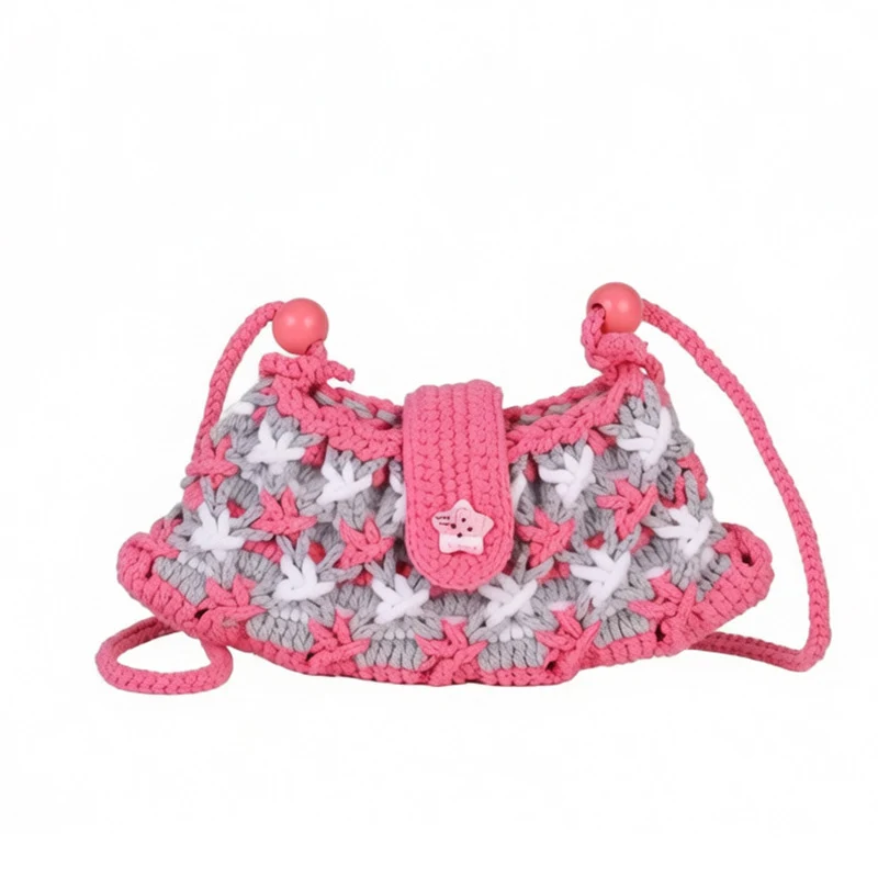 Verspielte Häkelmini-Handtasche