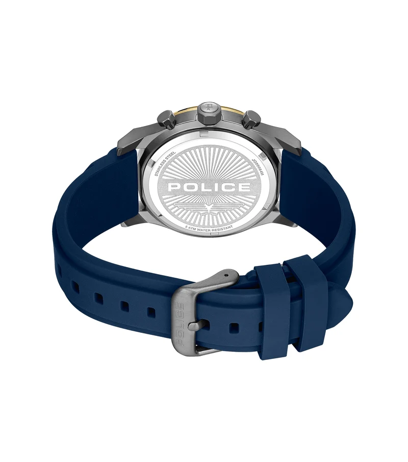 Police Knotty PEWJQ0006406M Herrenuhr Blau • Quarz-Chronograph • Industrielles Design