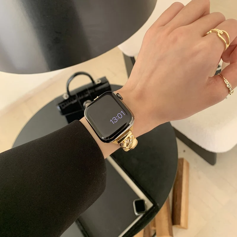 Bemerkenswert Elegant Apple Smartwatch Metall Universell Armband