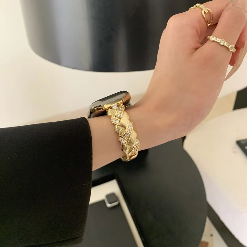 Bemerkenswert Elegant Apple Smartwatch Metall Universell Armband