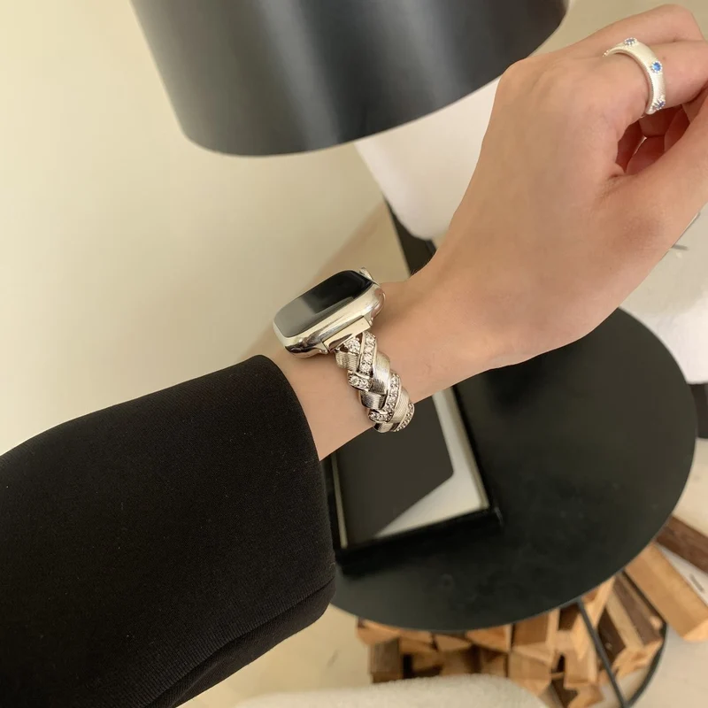 Bemerkenswert Elegant Apple Smartwatch Metall Universell Armband