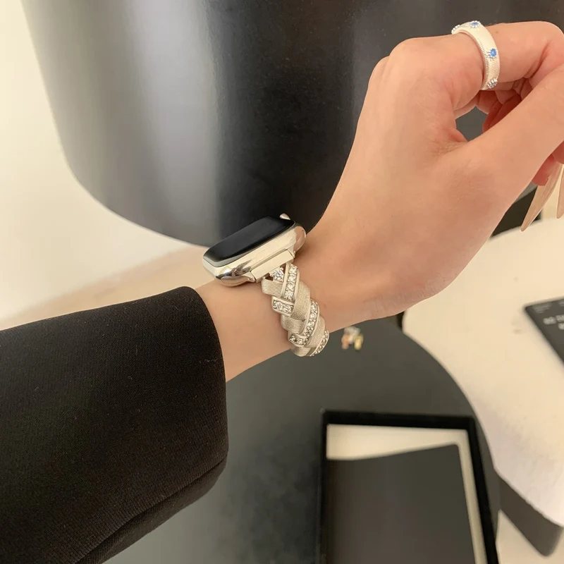 Bemerkenswert Elegant Apple Smartwatch Metall Universell Armband