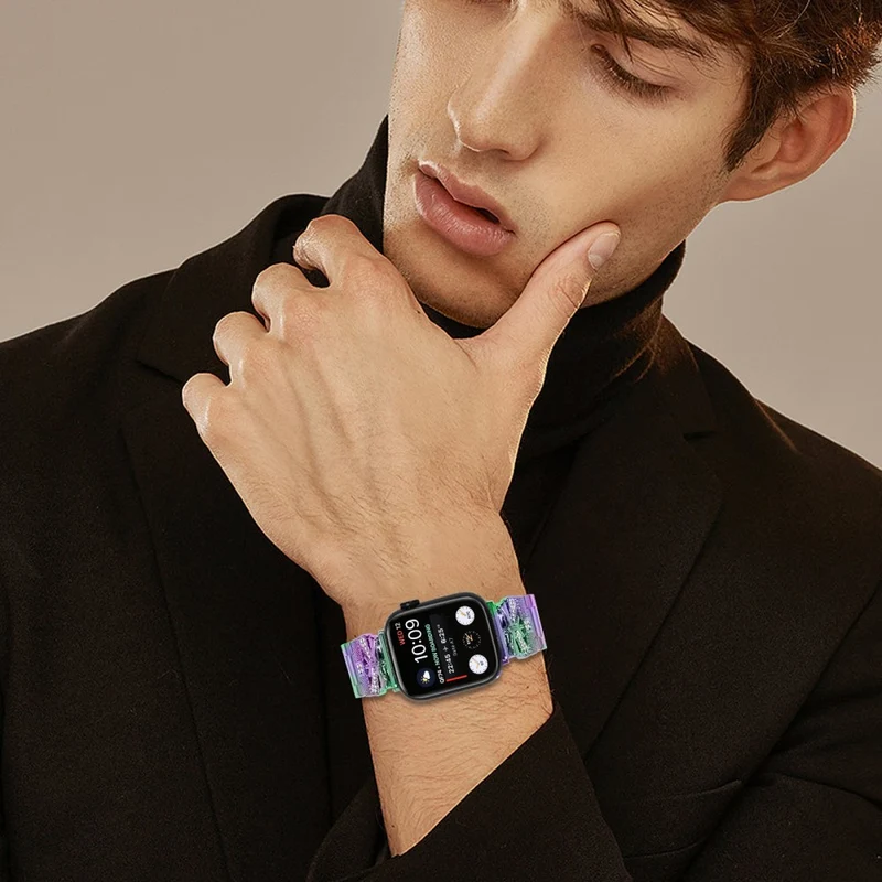 Auffallend Angenehm Apple Smartwatch Strass Universell Armband