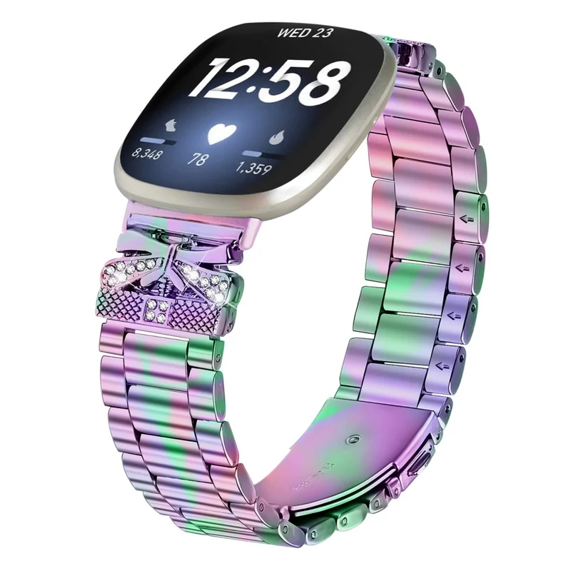Unglaublich Robust Fitbit Versa 4 / Fitbit Sense 2 Strass Universell Armband