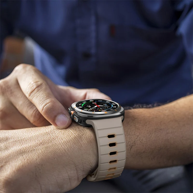 Unglaublich Elegant Samsung Galaxy Watch Ultra 47mm Silikon Armband