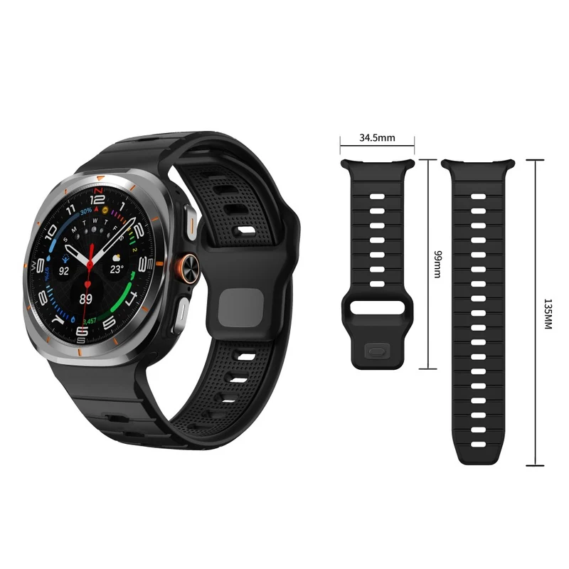 Unglaublich Elegant Samsung Galaxy Watch Ultra 47mm Silikon Armband