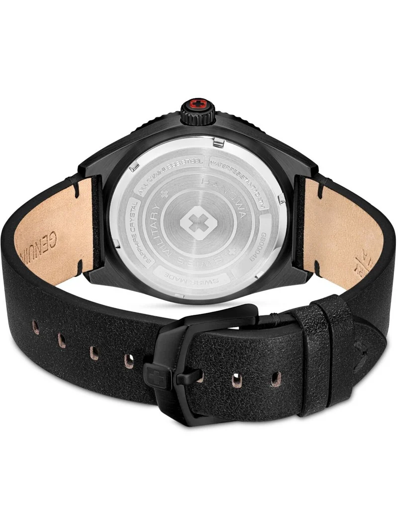 Swiss Military Hanowa Nomad SMWGB0004940-SET Herrenuhr Schwarz • Quarzwerk 10 ATM • Wechselarmband-Set
