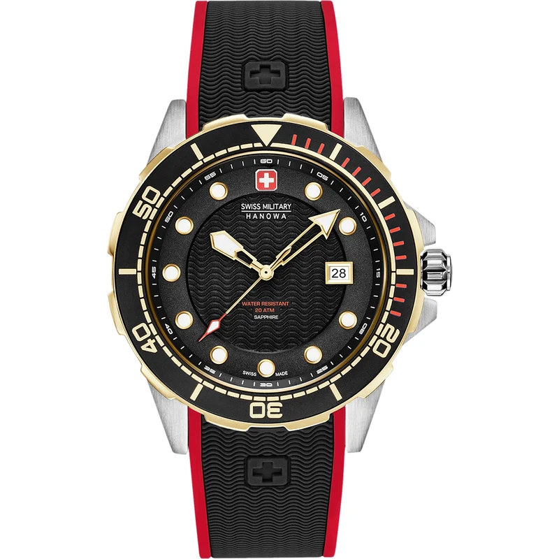 Swiss Military Hanowa Neptune Diver 06-4315.55.007 Herren • Verschraubte Krone • 10 ATM Wasserdicht
