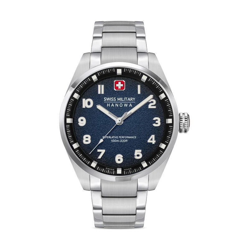 Swiss Military Hanowa Greyhound SMWGA0001505 Herren Armbanduhr Schwarz • Saphirglas • 10 Bar Wasserdicht