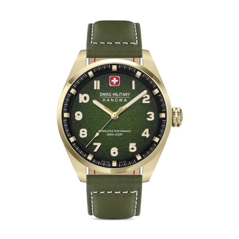 Swiss Military Hanowa Greyhound SMWGA0001505 Herren Armbanduhr Schwarz • Saphirglas • 10 Bar Wasserdicht