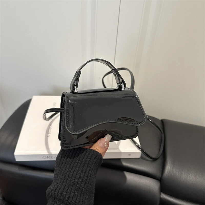 Miniatur Krokodil-Texturiertes Handtasche