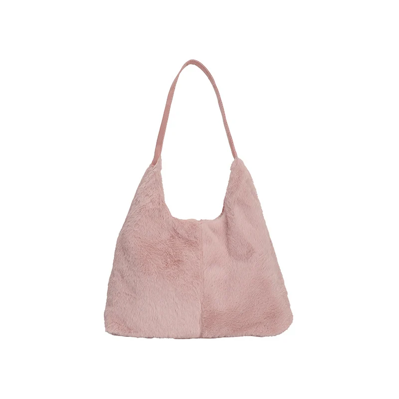Luxuriöse Faux-Fur Schultertasche