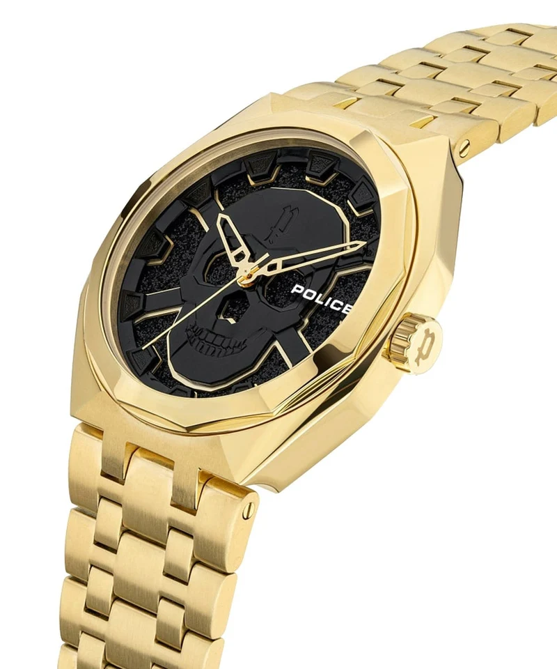 Police Kediri PEWJG2110703 Herrenuhr Goldfarben • Mineralglas • Quarzwerk