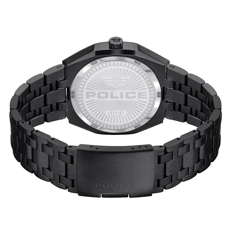 Police Kediri PEWJG2110701 Herrenuhr Schwarz • Totenkopf-Design • Mineralglas
