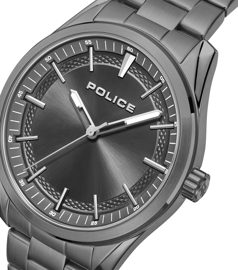 Police Grille PEWJG0018206 Herrenuhr Grau • Ion-beschichtetes Edelstahlgehäuse • 5 ATM Wasserschutz